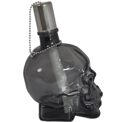 Sunnydaze Decor Sunnydaze Grinning Skull Glass Tabletop Torches 7 Sunnydaze Decor Sunnydaze Grinning Skull Glass Tabletop Torches - Image 7