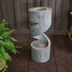Sunnydaze Decor Sunnydaze 31"H Electric Polyresin Showering Spiral Column Outdoor Water Fountain With LED Light 15 Sunnydaze Decor Sunnydaze 31"H Electric Polyresin Showering Spiral Column Outdoor Water Fountain With LED Light -Sunnydaze Decor GUEST e068e78e 013c 488a 99e7 af3e6eac2a41