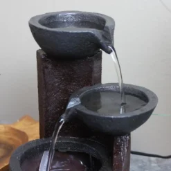 Sunnydaze Decor Sunnydaze Indoor Home Decorative Resin 3-Tier Descending Bowls Tabletop Water Fountain - 9" - Dark Brown 10 Sunnydaze Decor Sunnydaze Indoor Home Decorative Resin 3-Tier Descending Bowls Tabletop Water Fountain - 9" - Dark Brown -Sunnydaze Decor GUEST e21d3e50 ec9a 4919 bb4c b97fe3266163