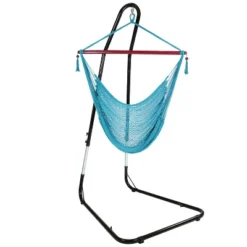 Sunnydaze Decor Sunnydaze Caribbean Style Extra Large Hanging Rope Hammock Chair Swing With Stand - 300 Lb Weight Capacity 28 Sunnydaze Decor Sunnydaze Caribbean Style Extra Large Hanging Rope Hammock Chair Swing With Stand - 300 Lb Weight Capacity -Sunnydaze Decor GUEST e21f4a59 1ec7 4d13 ac26 d4e7a3e65e4f