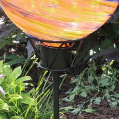 Sunnydaze Decor Sunnydaze Outdoor In-Ground Steel Gazing Globe Stand - 24" - Black -Sunnydaze Decor GUEST e2618955 96af 4f99 a03f c6703e622284