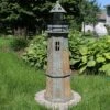 Sunnydaze Decor Sunnydaze Outdoor Backyard Garden Nautical Lighthouse Solar LED Pathlight Statue Figurine - 35" - Brick