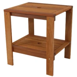 Sunnydaze Decor Sunnydaze Outdoor Meranti Wood With Teak Oil Finish Patio Table And Chairs Conversation Set - Brown - 3pc -Sunnydaze Decor GUEST e8d5a33c 880f 4290 bb14 37d04846d8ff