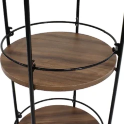 Sunnydaze Decor Sunnydaze Round Metal 3-Tier Bar Cart - Indoor Furniture With Wheels - Brown - 34.5” H 15 Sunnydaze Decor Sunnydaze Round Metal 3-Tier Bar Cart - Indoor Furniture With Wheels - Brown - 34.5” H -Sunnydaze Decor GUEST e9b4da93 6ec1 4400 a1fa b7dd6f3f784f