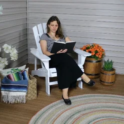 Sunnydaze Decor Sunnydaze Fir Wood Painted Finish Coastal Bliss Outdoor Adirondack Chair -Sunnydaze Decor GUEST ec002335 c3e7 470e a618 10d683de535d