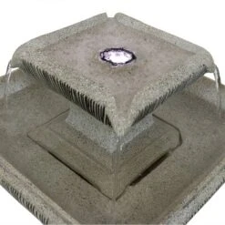 Sunnydaze Decor Sunnydaze 26"H Electric Resin 2-Tier Outdoor Square Bird Bath Water Fountain With LED Lights 9 Sunnydaze Decor Sunnydaze 26"H Electric Resin 2-Tier Outdoor Square Bird Bath Water Fountain With LED Lights -Sunnydaze Decor GUEST ecd7f8c7 0ba5 4627 ad61 8e56209765c1