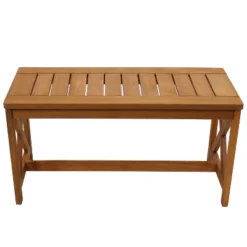 Sunnydaze Decor Sunnydaze Outdoor Meranti Wood With Teak Oil Finish Rectangular Wooden Patio Coffee Table - 35" - Brown -Sunnydaze Decor GUEST ed430548 6e72 4255 9160 15915447d605