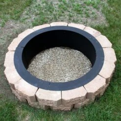 Sunnydaze Decor Sunnydaze Outdoor Heavy-Duty Steel Portable Above Ground Or In-Ground Round Fire Pit Liner Ring - 27" - Black -Sunnydaze Decor GUEST edab6457 5b16 4636 b6f4 e3c8fd224235