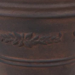 Sunnydaze Decor Sunnydaze Indoor/Outdoor Patio, Garden, Or Porch Weather-Resistant Double-Walled Laurel Flower Pot Planter - 13" - Rust Finish -Sunnydaze Decor GUEST edfb28ff f7fc 46bb 9739 dbe8db10056f