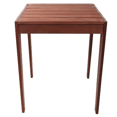 Sunnydaze Decor Sunnydaze Outdoor Meranti Wood With Mahogany Teak Oil Finish Square Wooden Patio Table - 23.75" - Brown 5 Sunnydaze Decor Sunnydaze Outdoor Meranti Wood With Mahogany Teak Oil Finish Square Wooden Patio Table - 23.75" - Brown - Image 5