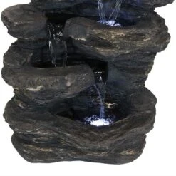 Sunnydaze Decor Sunnydaze 24"H Electric Polystone Rock Falls Waterfall Outdoor Water Fountain With LED Lights -Sunnydaze Decor GUEST ee89e4f1 796f 4852 af2e 75bea4dcf1b1