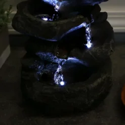 Sunnydaze Decor Sunnydaze Indoor Home Decorative Relaxing Stacked Rocks Tabletop Water Fountain With LED Lights - 10" -Sunnydaze Decor GUEST f0a887a3 f381 469e 9817 1e3ff411ed90