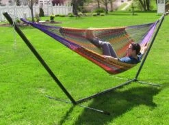 Sunnydaze Decor Sunnydaze Mayan Family Hammock Hand-Woven XXL Thick Cord With Stand - 400 Lb Weight Capacity/15' Stand 13 Sunnydaze Decor Sunnydaze Mayan Family Hammock Hand-Woven XXL Thick Cord With Stand - 400 Lb Weight Capacity/15' Stand -Sunnydaze Decor GUEST f1031f2b a82c 4ce7 a796 66ecfe73b7d3