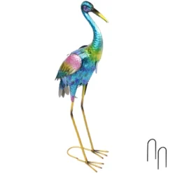 Sunnydaze Decor Sunnydaze Metal Crane Outdoor Garden Statue Yard Art Sculpture - 29" -Sunnydaze Decor GUEST f3e11bea 953b 421d ac6b ce4a3d18c9f5