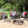 Sunnydaze Decor Sunnydaze Outdoor Ardfield Patio Conversation Furniture Set With Loveseat, Chairs, And Table - 4pc