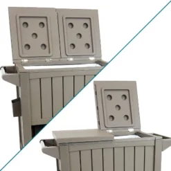 Sunnydaze Decor Sunnydaze Rolling Patio Serving Cart With Prep Table, Cooler And Storage -Sunnydaze Decor GUEST f4e33704 a02d 4db8 ac63 3b9c90badcec