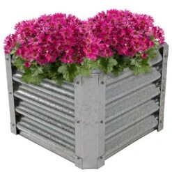 Sunnydaze Decor Sunnydaze Outdoor Lawn And Garden Galvanized Steel Square Raised Vegetable Garden Or Flower Bed Planter Kit - 22" - Silver 10 Sunnydaze Decor Sunnydaze Outdoor Lawn And Garden Galvanized Steel Square Raised Vegetable Garden Or Flower Bed Planter Kit - 22" - Silver -Sunnydaze Decor GUEST f4e64905 2480 4ad4 bd0d fcfb5c8de8f1