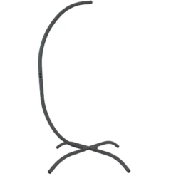 Sunnydaze Decor Sunnydaze Durable Steel Egg Chair Stand With Curved Leg Base, Hardware, And Powder-Coated Finish - 78" H - Gray -Sunnydaze Decor GUEST f60e52f3 652d 44e5 818f 221eb79e77f0