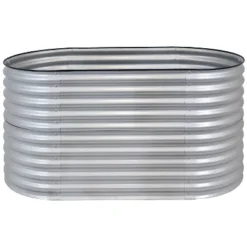 Sunnydaze Decor Sunnydaze Large Oval Steel Raised Garden Bed - Stand-Up Height - 62.5" W X 32" H -Sunnydaze Decor GUEST f6a8ce6c f45b 4b1b 9b0e 1c19b809862f