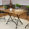 Sunnydaze Decor Sunnydaze Indoor/Outdoor Chestnut Wood Large Folding Patio Family Dining Table - 31" - Brown