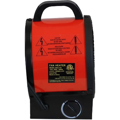 Sunnydaze Decor Sunnydaze Indoor Home Personal Portable Ceramic Electric Space Heater With Auto-Shutoff - 750-1500 Watt - Red And Black 5 Sunnydaze Decor Sunnydaze Indoor Home Personal Portable Ceramic Electric Space Heater With Auto-Shutoff - 750-1500 Watt - Red And Black - Image 5