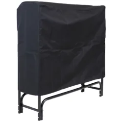 Sunnydaze Decor Sunnydaze Outdoor Heavy-Duty Steel Firewood Log Rack Holder And Weather-Resistant Polyester Log Rack Cover - Black -Sunnydaze Decor GUEST f94c1c55 da71 48d4 9664 28cbae543fb0