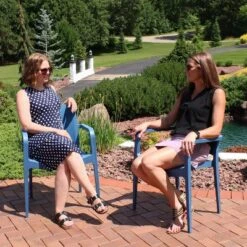 Sunnydaze Decor Sunnydaze Plastic All-Weather Commercial-Grade Landon Indoor/Outdoor Patio Dining Arm Chair -Sunnydaze Decor GUEST fcd851be 9708 410d a4ef ca41596159a0