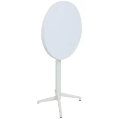 Sunnydaze Decor Sunnydaze 45"H Round Plastic All-Weather Commercial-Grade Patio Bar Table With Foldable Design, White -Sunnydaze Decor GUEST fd32a99e 0134 42d5 93b4 310364f6562f